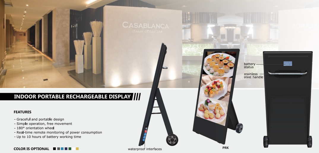 Indoor Portable Rechargeable Display