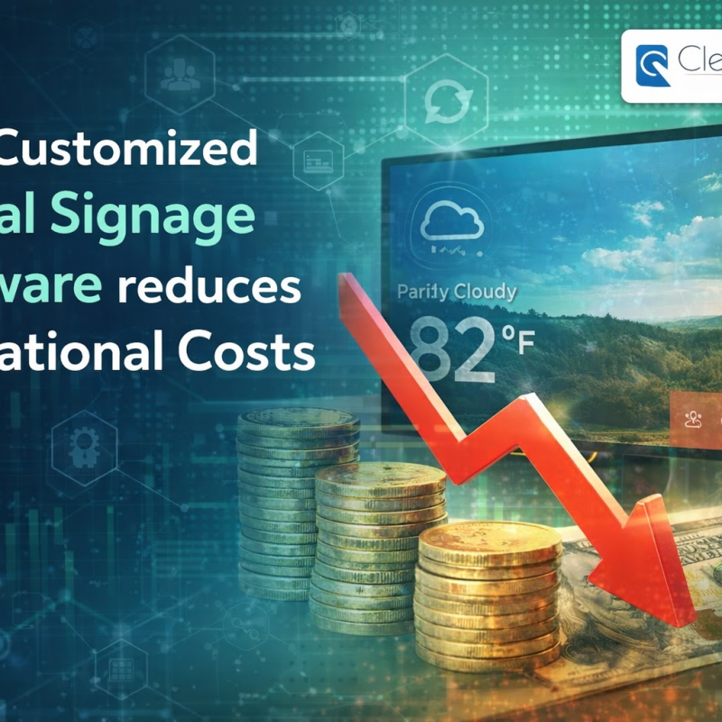 How customized Digital Signage Software reduces operational costs